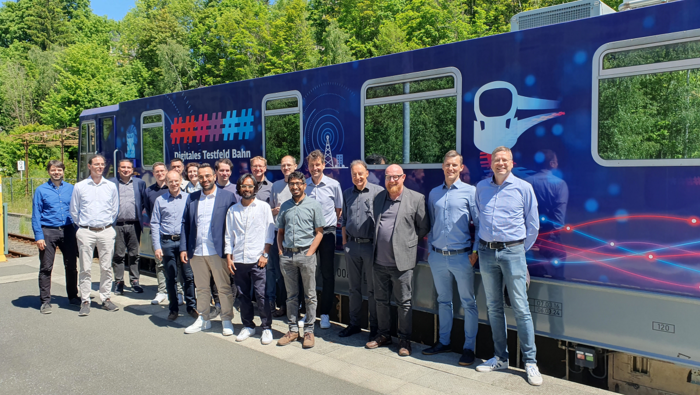 5G-RACOM kick-off in the Digital Test Field Railway in the Ore Mountains, May 2023.